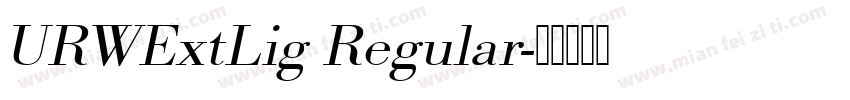 URWExtLig Regular字体转换